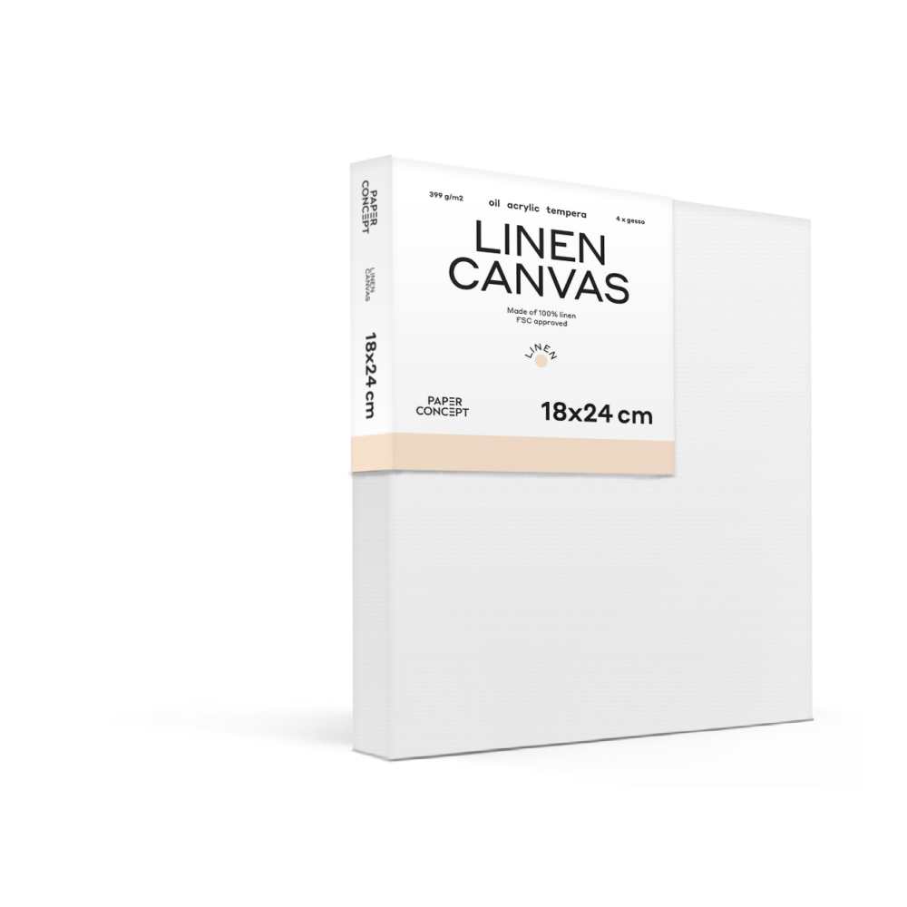 Stretched Linen canvas - PaperConcept - 18 x 24 cm