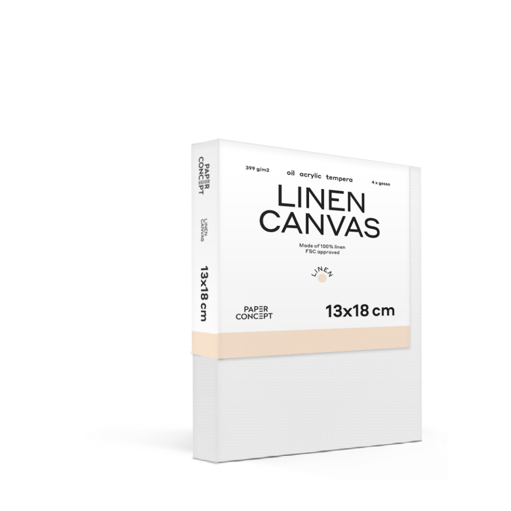 Stretched Linen canvas - PaperConcept - 13 x 18 cm