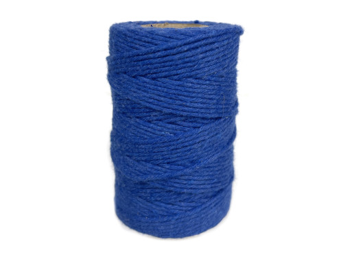 Cotton cord for macrames - Royal Blue, 2 mm, 60 m