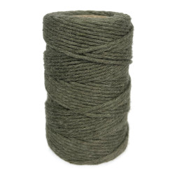 Sznurek bawełniany do makramy - khaki, 2 mm, 60 m