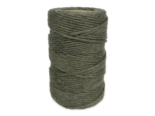 Sznurek bawełniany do makramy - khaki, 2 mm, 60 m