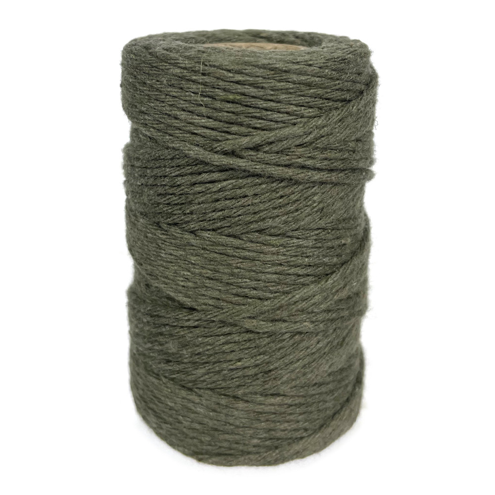 Cotton cord for macrames - khaki, 2 mm, 60 m