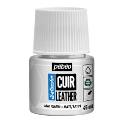 Farba do skór Setacolor Cuir Leather - Pébéo - 01, Pure White, 45 ml