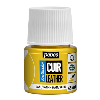 Peinture Cuir Setacolor 45 ml Mat-Satiné Noir - Scrapmalin