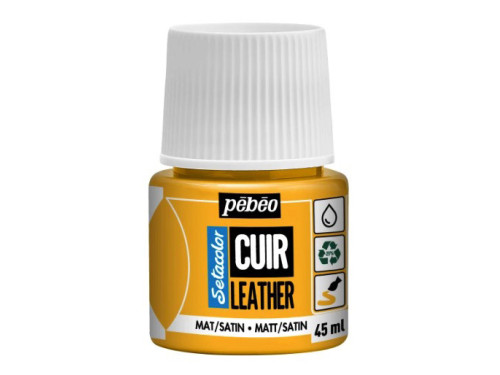 Setacolor Cuir Leather paint - Pébéo - 03, Sunflower Yellow, 45 ml