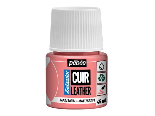 Farba do skór Setacolor Cuir Leather - Pébéo - 07, Sakura Pink, 45 ml