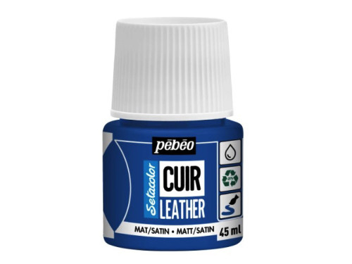 Setacolor Cuir Leather paint - Pébéo - 12, Ultramarine Blue, 45 ml
