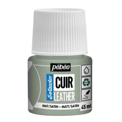 Setacolor Cuir Leather paint - Pébéo - 14, Sage Green, 45 ml