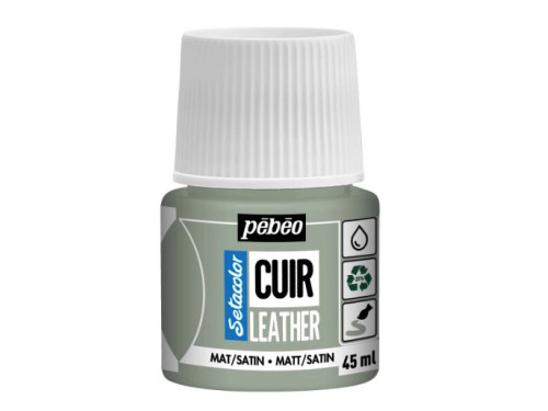 Farba do skór Setacolor Cuir Leather - Pébéo - 14, Sage Green, 45 ml