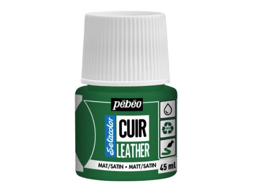 Farba do skór Setacolor Cuir Leather - Pébéo - 16, Cactus Green, 45 ml