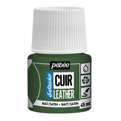 Setacolor Cuir Leather paint - Pébéo - 17, Khaki Green, 45 ml