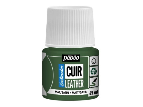 Farba do skór Setacolor Cuir Leather - Pébéo - 17, Khaki Green, 45 ml