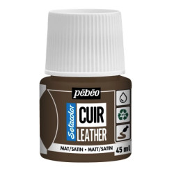 Setacolor Cuir Leather paint - Pébéo - 18, Expresso Brown, 45 ml
