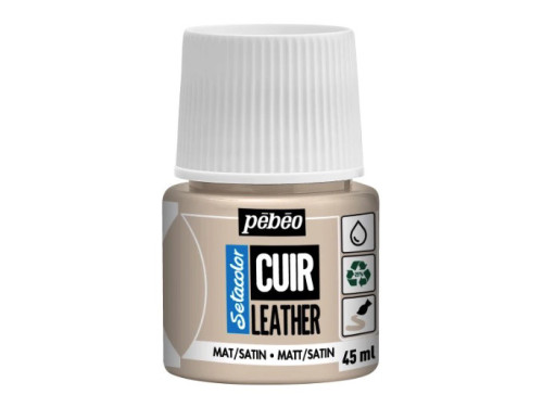 Farba do skór Setacolor Cuir Leather - Pébéo - 19, Pink Beige, 45 ml
