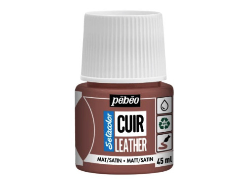 Farba do skór Setacolor Cuir Leather - Pébéo - 20, Terracotta, 45 ml