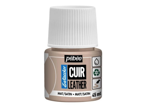 Farba do skór Setacolor Cuir Leather - Pébéo - 21, Taupe, 45 ml