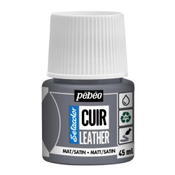 Setacolor Cuir Leather paint - Pébéo - 22, Concrete Grey, 45 ml
