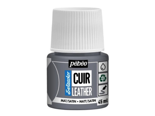 Setacolor Cuir Leather paint - Pébéo - 22, Concrete Grey, 45 ml