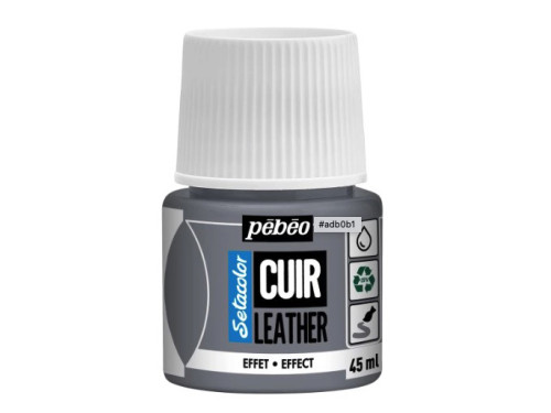 Farba do skór Setacolor Cuir Leather - Pébéo - 31, Metal Silver, 45 ml