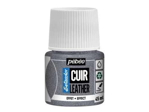 Farba do skór Setacolor Cuir Leather - Pébéo - 36, Glitter Silver, 45 ml