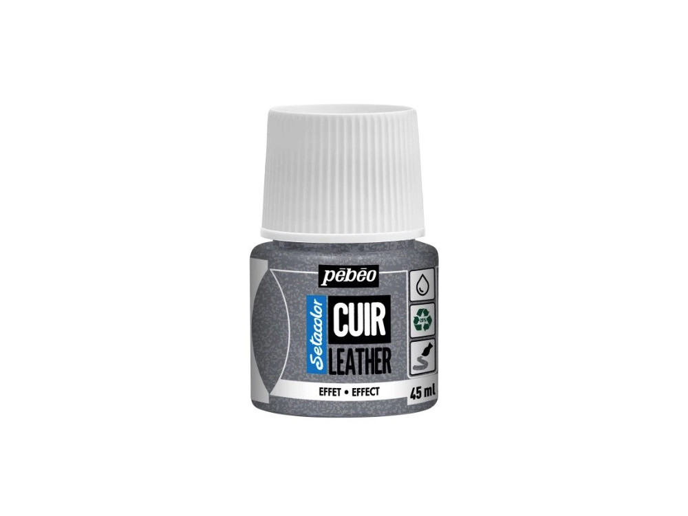 Farba do skór Setacolor Cuir Leather - Pébéo - 36, Glitter Silver, 45 ml