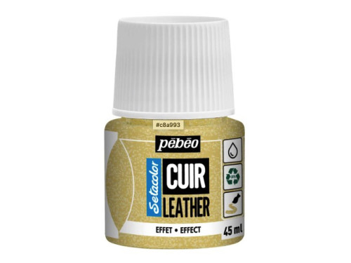 Setacolor Cuir Leather paint - Pébéo - 37, Glitter Gold, 45 ml