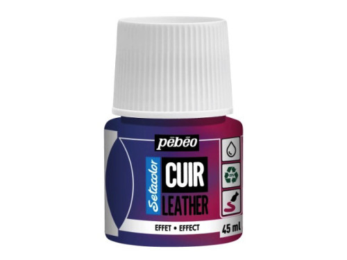 Farba do skór Setacolor Cuir Leather - Pébéo - 41, Duochrome Pink/Blue, 45 ml