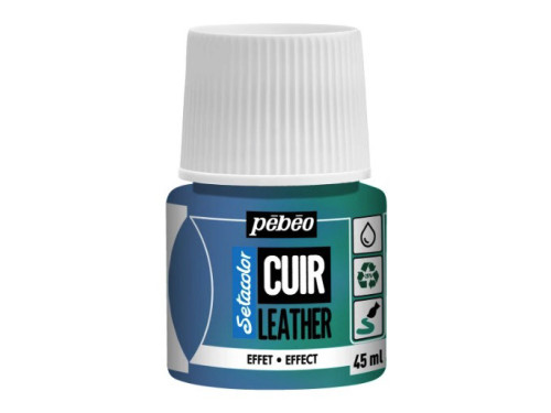 Farba do skór Setacolor Cuir Leather - Pébéo - 42, Duochrome Blue/Green, 45 ml