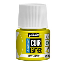 Setacolor Cuir Leather paint - Pébéo - 47, Fluorescent Yellow, 45 ml