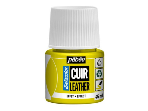Setacolor Cuir Leather paint - Pébéo - 47, Fluorescent Yellow, 45 ml