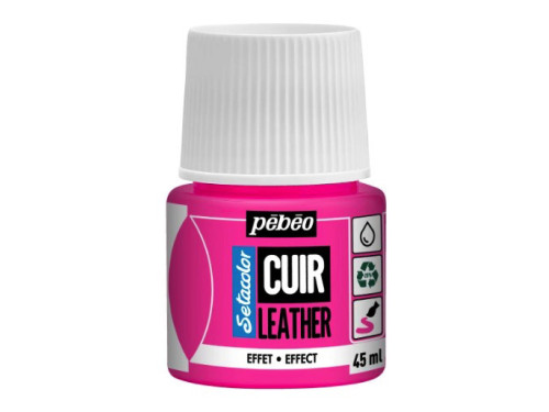 Farba do skór Setacolor Cuir Leather - Pébéo - 48, Fluorescent Pink, 45 ml