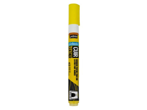Setacolor Cuir Leather marker - Pébéo - 62, Yellow, 0,7 mm