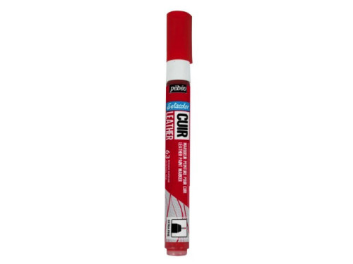 Setacolor Cuir Leather marker - Pébéo - 63, Intense Red, 0,7 mm