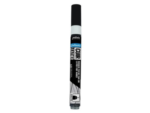 Setacolor Cuir Leather marker - Pébéo - 68, Extreme Black, 0,7 mm