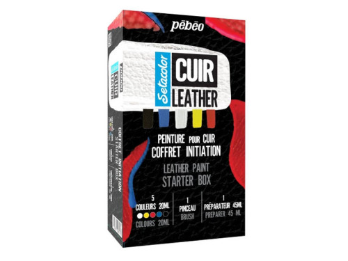Set of Setacolor Cuir Leather paints - Pébéo - 5 x 20 ml