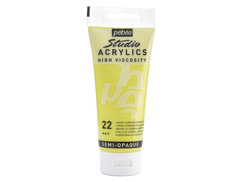 Studio Acrylics paint - Pébéo - 22, Lemon Cadmium Yellow Hue, 100 ml