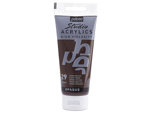 Studio Acrylics paint - Pébéo - 29, Burnt Umber, 100 ml