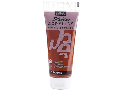 Studio Acrylics paint - Pébéo - 38, Burnt Sienna, 100 ml