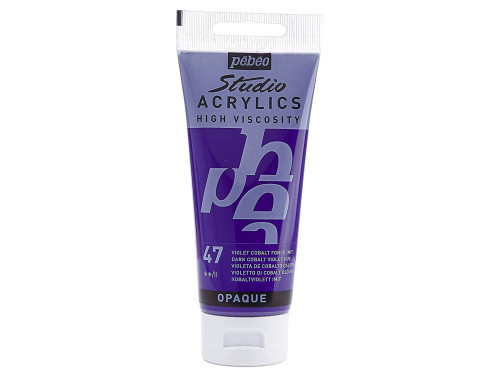 Studio Acrylics paint - Pébéo - 47, Dark Cobalt Violet Hue, 100 ml