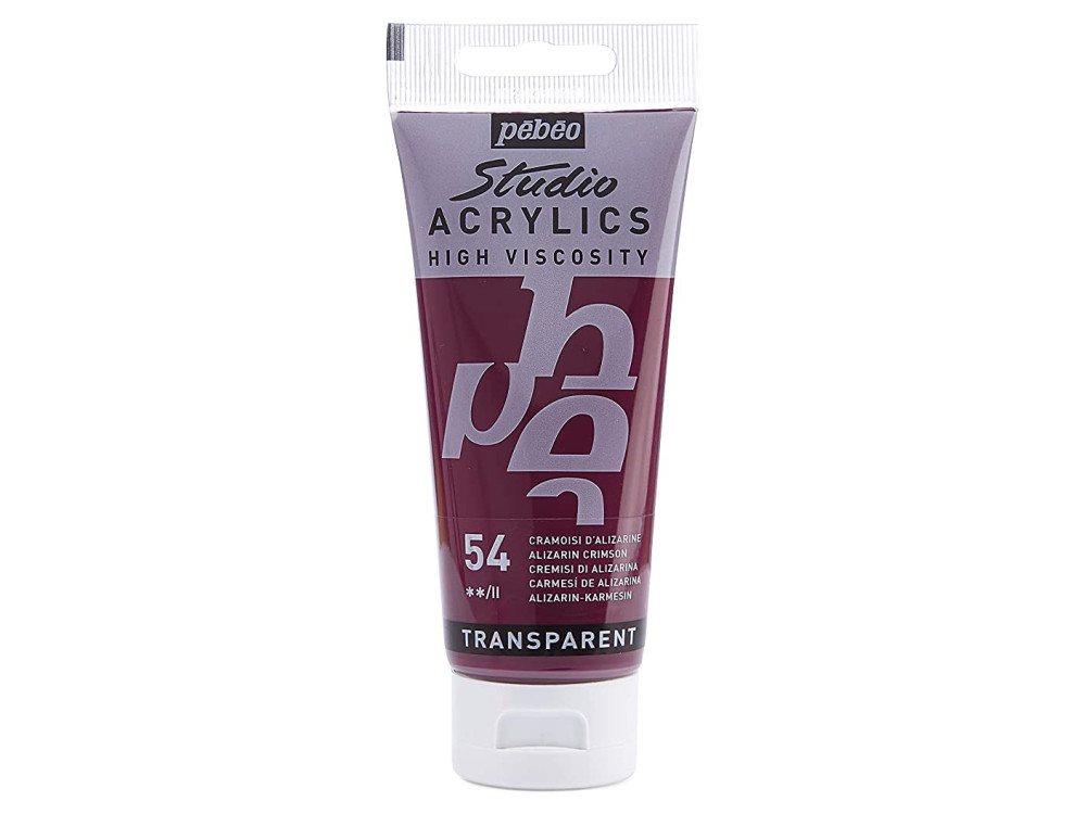 Studio Acrylics paint - Pébéo - 54, Alizarin Crimson, 100 ml