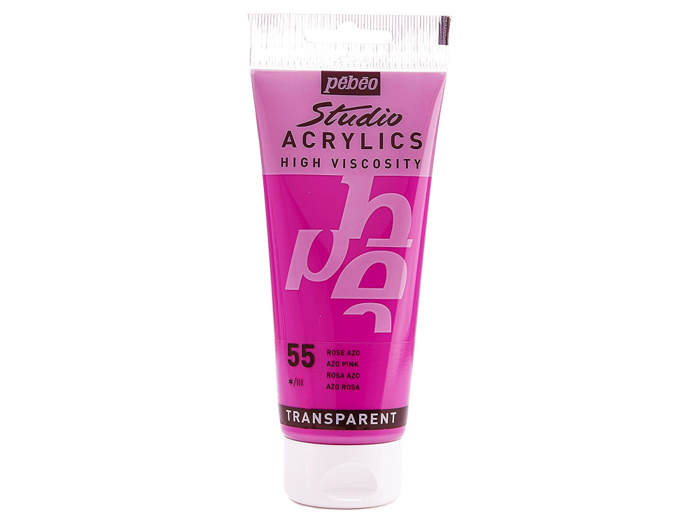 Studio Acrylics paint - Pébéo - 55, Azo Pink, 100 ml