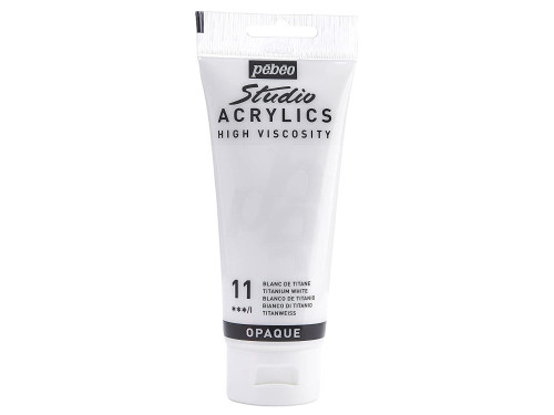 Studio Acrylics paint - Pébéo - 11, Titanium White, 100 ml