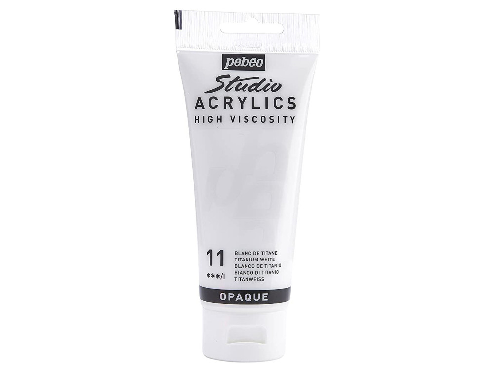 Farba akrylowa Studio Acrylics - Pébéo - 11, Titanium White, 100 ml