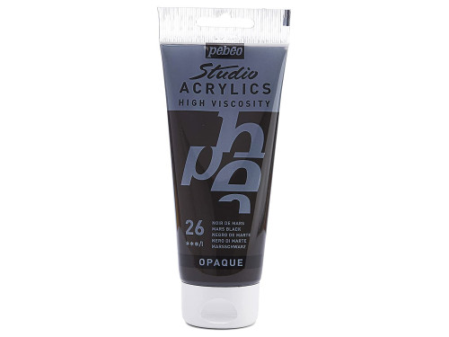 Studio Acrylics paint - Pébéo - 26, Mars Black, 100 ml
