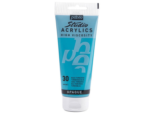 Studio Acrylics paint - Pébéo - 30, Turquoise Blue, 100 ml