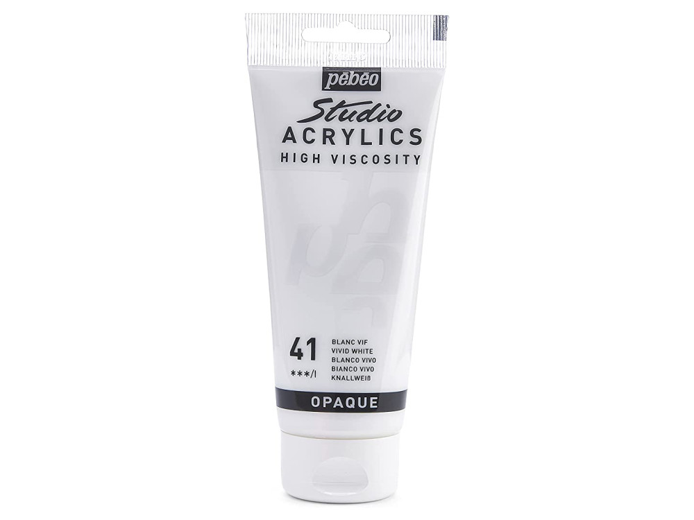Studio Acrylics paint - Pébéo - 41, Vivid White, 100 ml