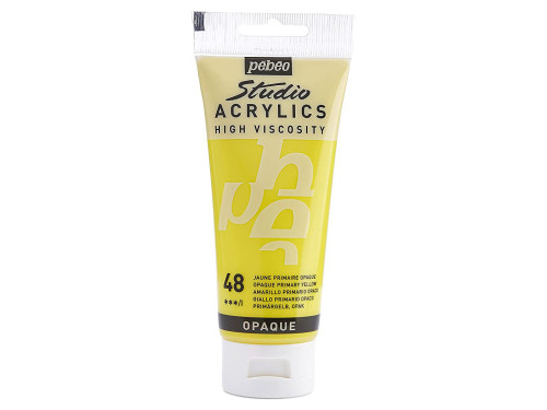 Studio Acrylics paint - Pébéo - 48, Opaque Primary Yellow, 100 ml