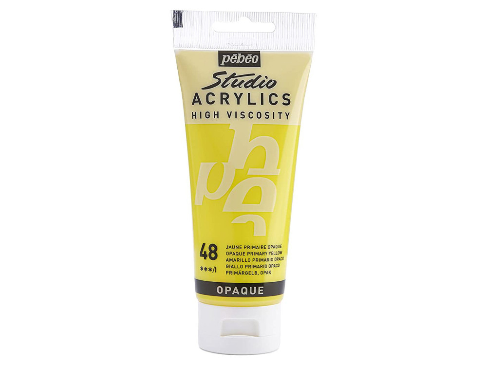 Farba akrylowa Studio Acrylics - Pébéo - 48, Opaque Primary Yellow, 100 ml