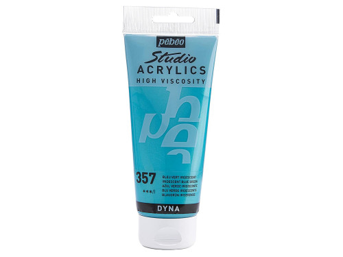 Studio Acrylics paint - Pébéo - 357, Iridescent Blue Green, 100 ml