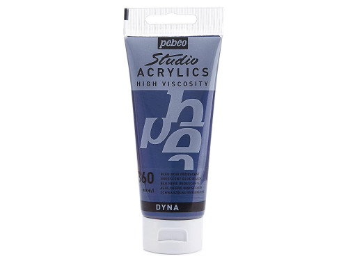 Studio Acrylics paint - Pébéo - 360, Iridescent Blue Black, 100 ml